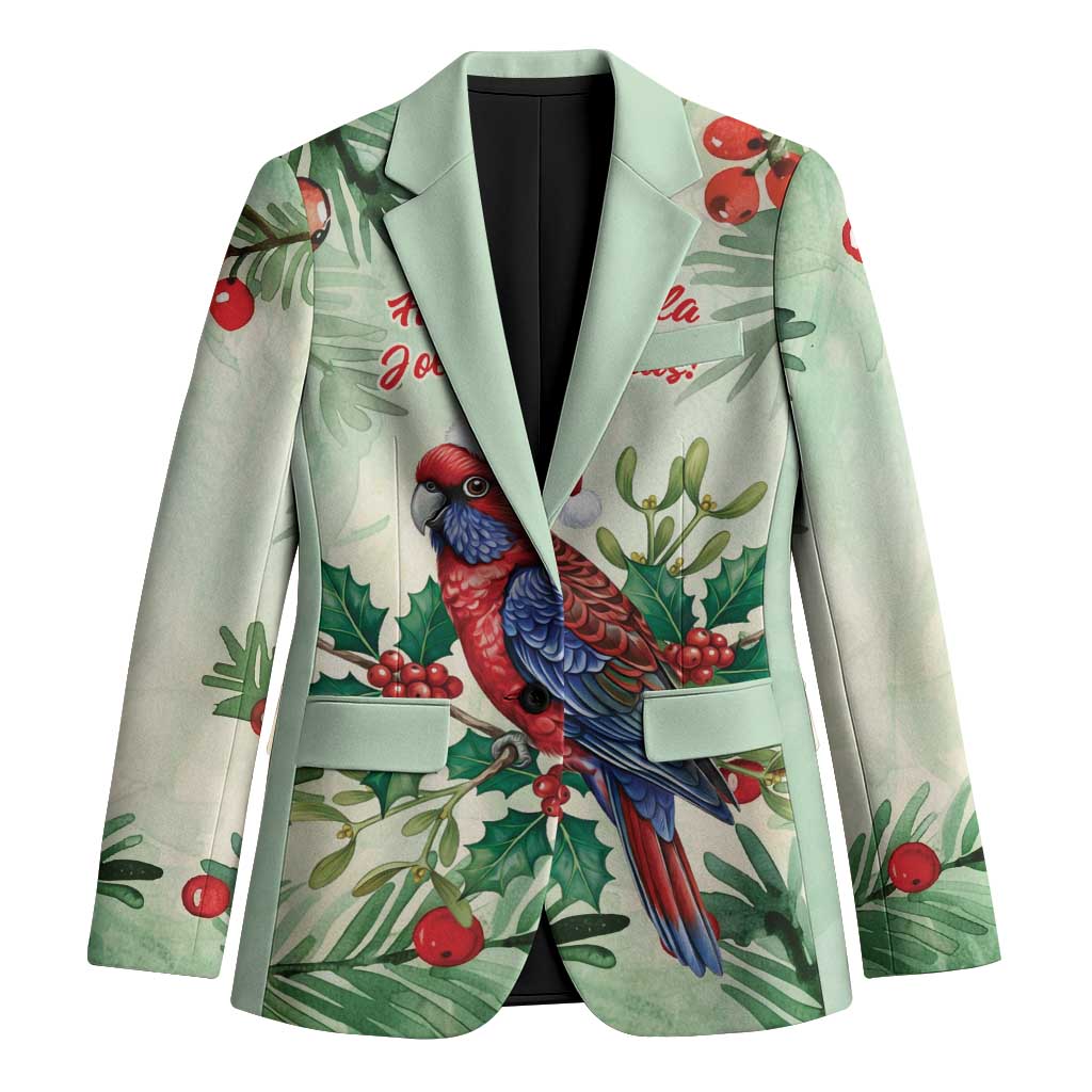 Watercolor Floral Crimson Rosella Blazer It’s Aussie Christmas Time! - Aussie Hoodie