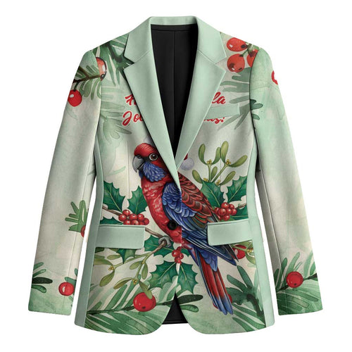 Watercolor Floral Crimson Rosella Blazer It’s Aussie Christmas Time! - Aussie Hoodie