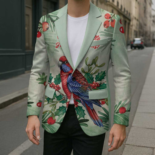 Watercolor Floral Crimson Rosella Blazer It’s Aussie Christmas Time! - Aussie Hoodie