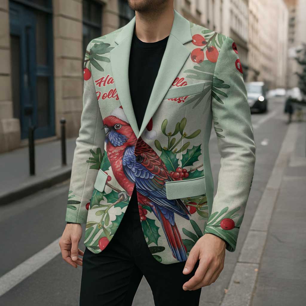 Watercolor Floral Crimson Rosella Blazer It’s Aussie Christmas Time! - Aussie Hoodie