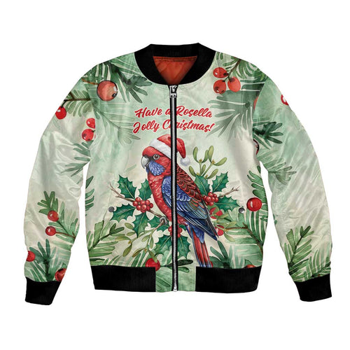 Watercolor Floral Crimson Rosella Bomber Jacket It’s Aussie Christmas Time! - Aussie Hoodie