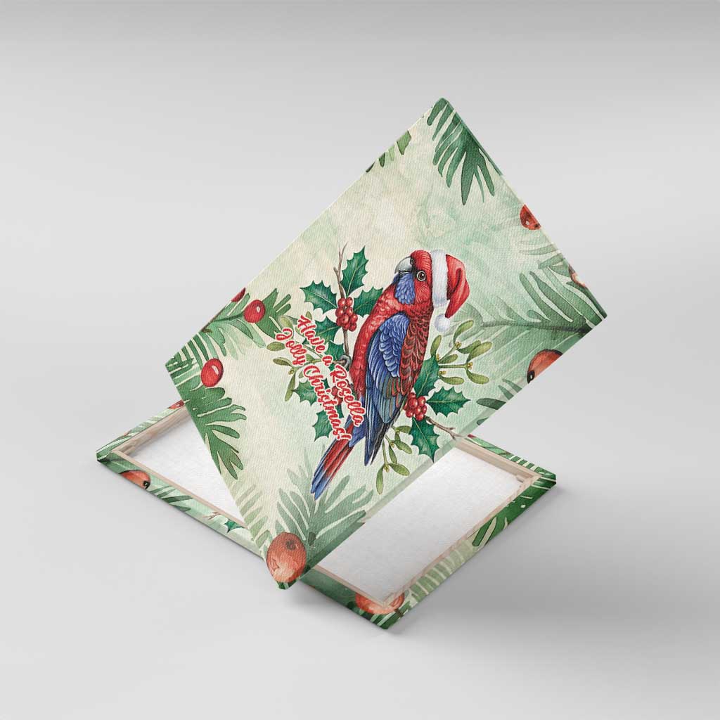 Watercolor Floral Crimson Rosella Canvas Wall Art It’s Aussie Christmas Time! - Aussie Hoodie