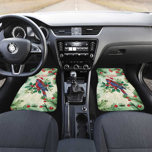 Watercolor Floral Crimson Rosella Car Mats It’s Aussie Christmas Time! - Aussie Hoodie