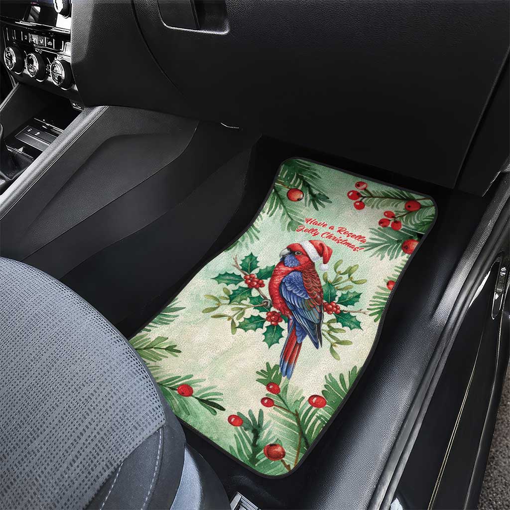 Watercolor Floral Crimson Rosella Car Mats It’s Aussie Christmas Time! - Aussie Hoodie