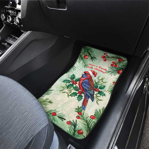 Watercolor Floral Crimson Rosella Car Mats It’s Aussie Christmas Time! - Aussie Hoodie