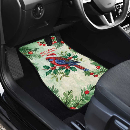 Watercolor Floral Crimson Rosella Car Mats It’s Aussie Christmas Time! - Aussie Hoodie