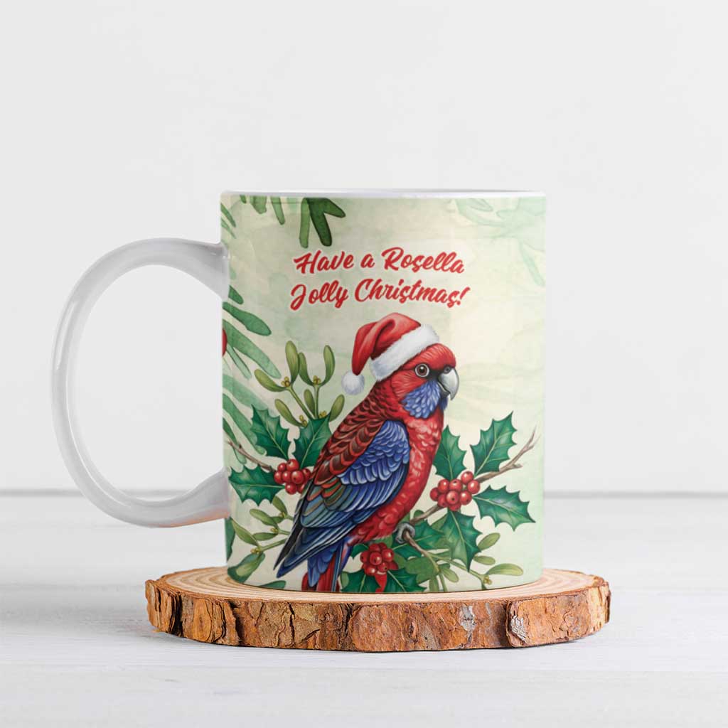Watercolor Floral Crimson Rosella Ceramic Mug It’s Aussie Christmas Time! - Aussie Hoodie