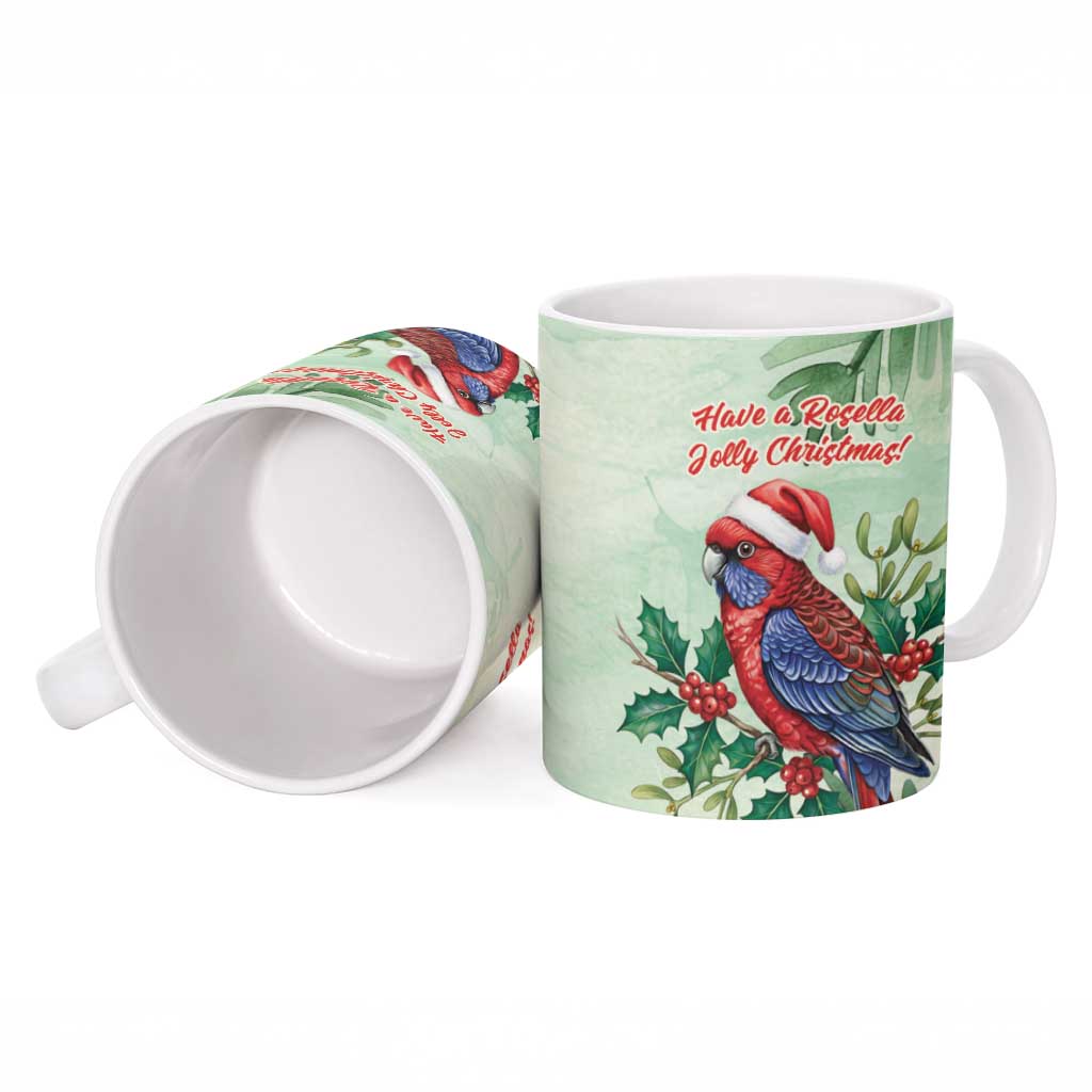 Watercolor Floral Crimson Rosella Ceramic Mug It’s Aussie Christmas Time! - Aussie Hoodie