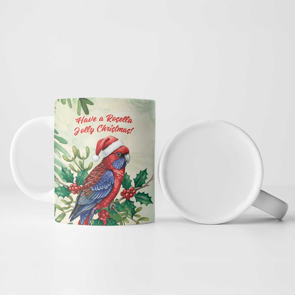 Watercolor Floral Crimson Rosella Ceramic Mug It’s Aussie Christmas Time! - Aussie Hoodie