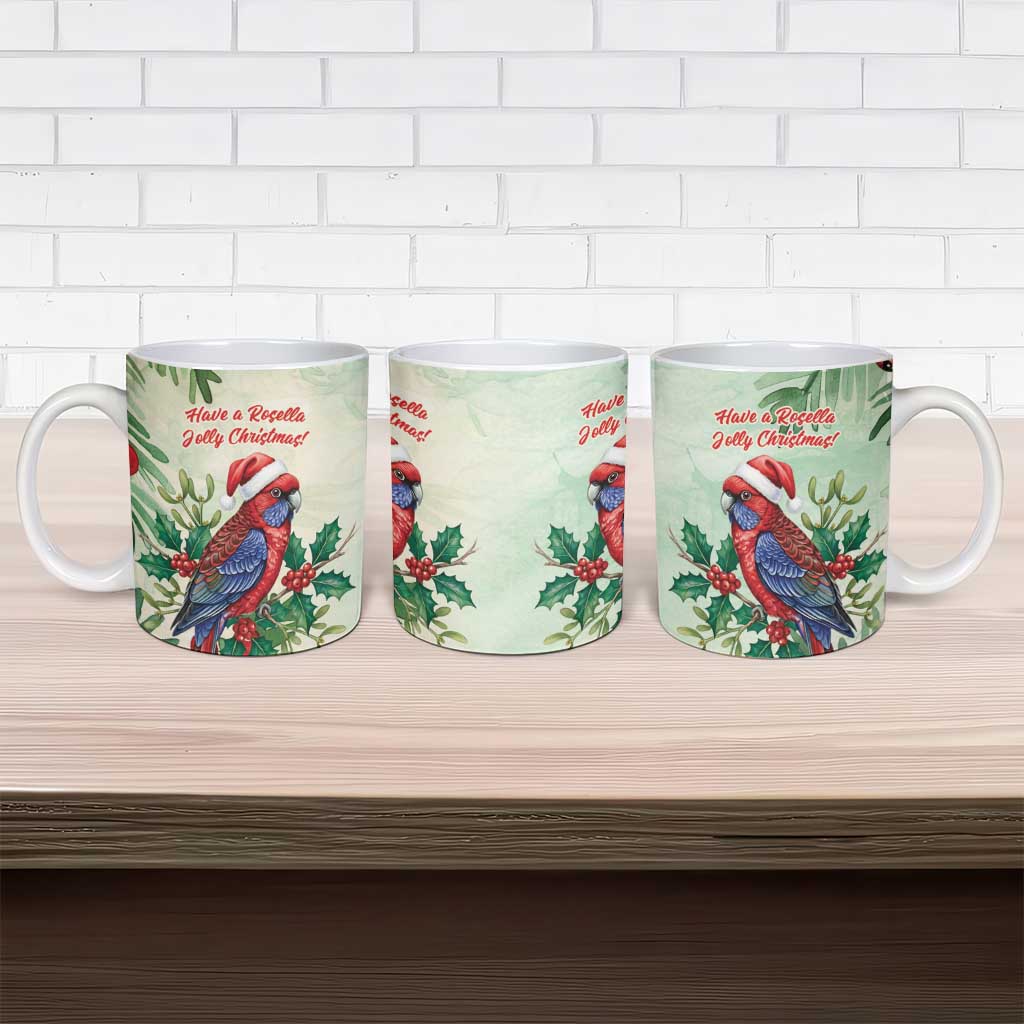 Watercolor Floral Crimson Rosella Ceramic Mug It’s Aussie Christmas Time! - Aussie Hoodie