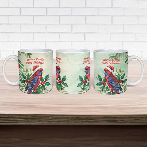 Watercolor Floral Crimson Rosella Ceramic Mug It’s Aussie Christmas Time! - Aussie Hoodie