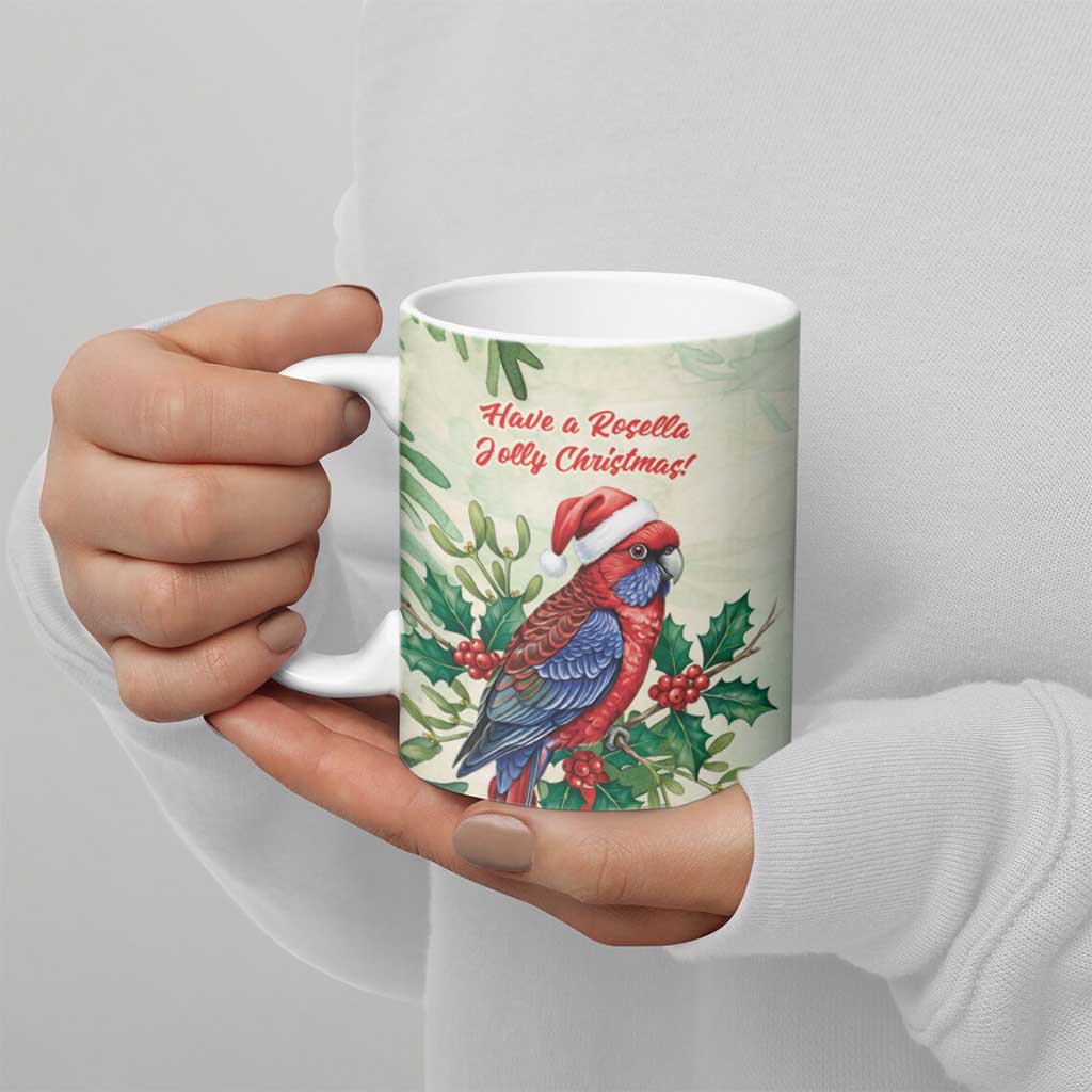 Watercolor Floral Crimson Rosella Ceramic Mug It’s Aussie Christmas Time! - Aussie Hoodie