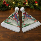 Watercolor Floral Crimson Rosella Christmas Santa Hat It’s Aussie Christmas Time! - Aussie Hoodie