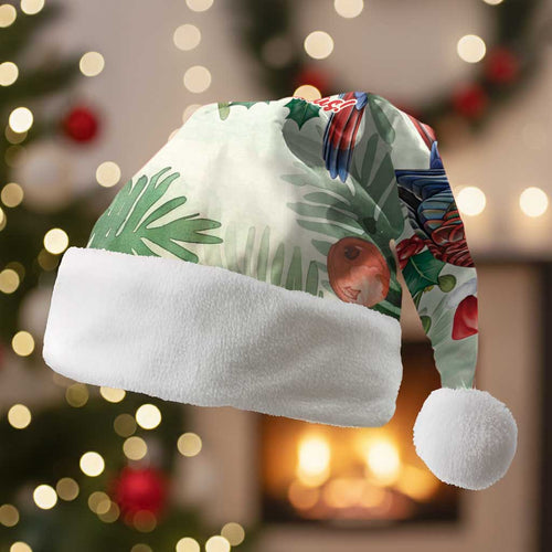 Watercolor Floral Crimson Rosella Christmas Santa Hat It’s Aussie Christmas Time! - Aussie Hoodie