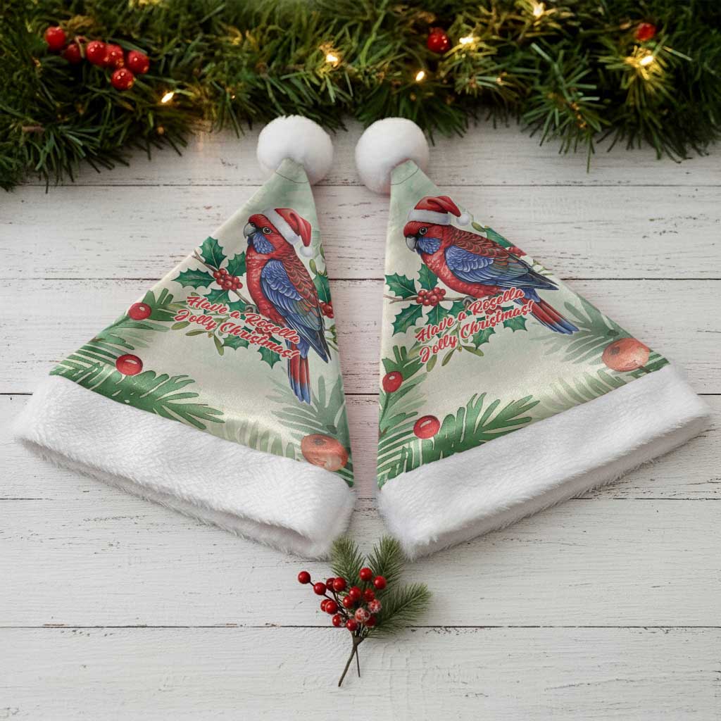 Watercolor Floral Crimson Rosella Christmas Santa Hat It’s Aussie Christmas Time! - Aussie Hoodie