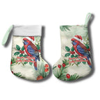 Watercolor Floral Crimson Rosella Christmas Stocking It’s Aussie Christmas Time! - Aussie Hoodie