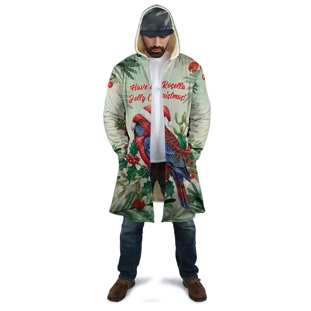 Watercolor Floral Crimson Rosella Cloak It’s Aussie Christmas Time! - Aussie Hoodie