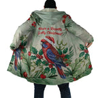 Watercolor Floral Crimson Rosella Cloak It’s Aussie Christmas Time! - Aussie Hoodie