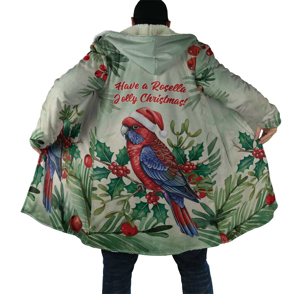 Watercolor Floral Crimson Rosella Cloak It’s Aussie Christmas Time! - Aussie Hoodie