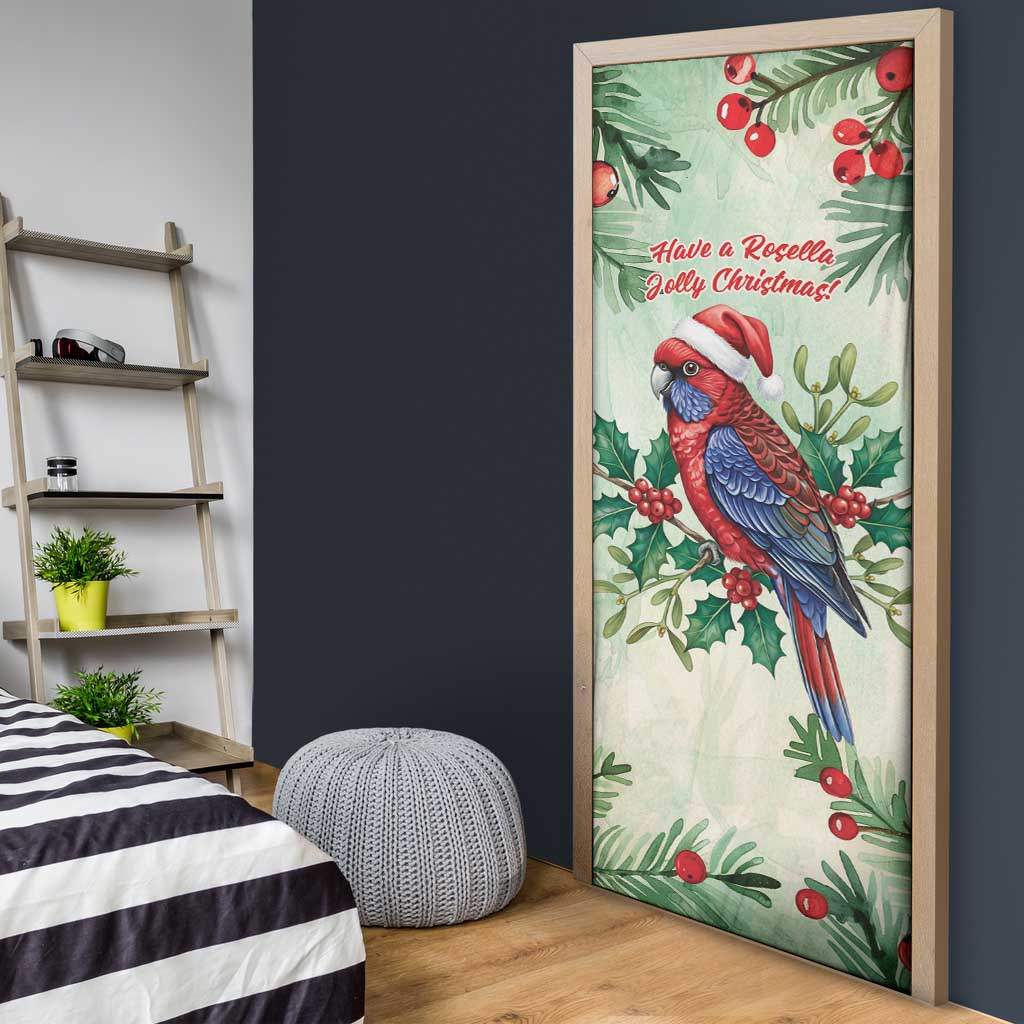 Watercolor Floral Crimson Rosella Door Cover It’s Aussie Christmas Time! - Aussie Hoodie