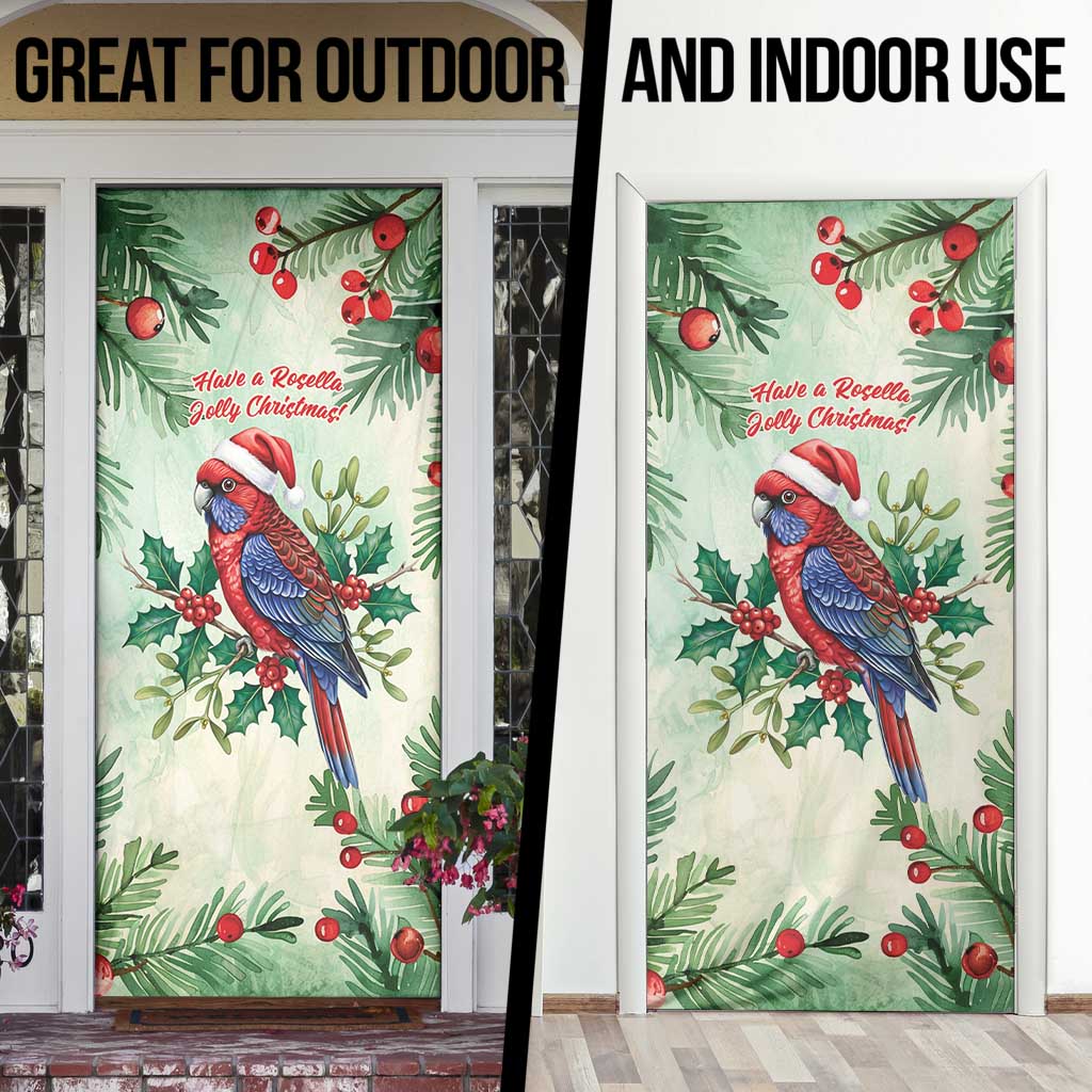 Watercolor Floral Crimson Rosella Door Cover It’s Aussie Christmas Time! - Aussie Hoodie