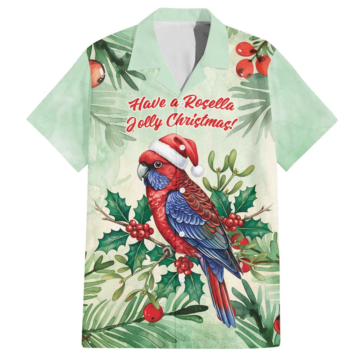 Watercolor Floral Crimson Rosella Family Matching Off The Shoulder Long Sleeve Dress and Hawaiian Shirt It’s Aussie Christmas Time! - Aussie Hoodie
