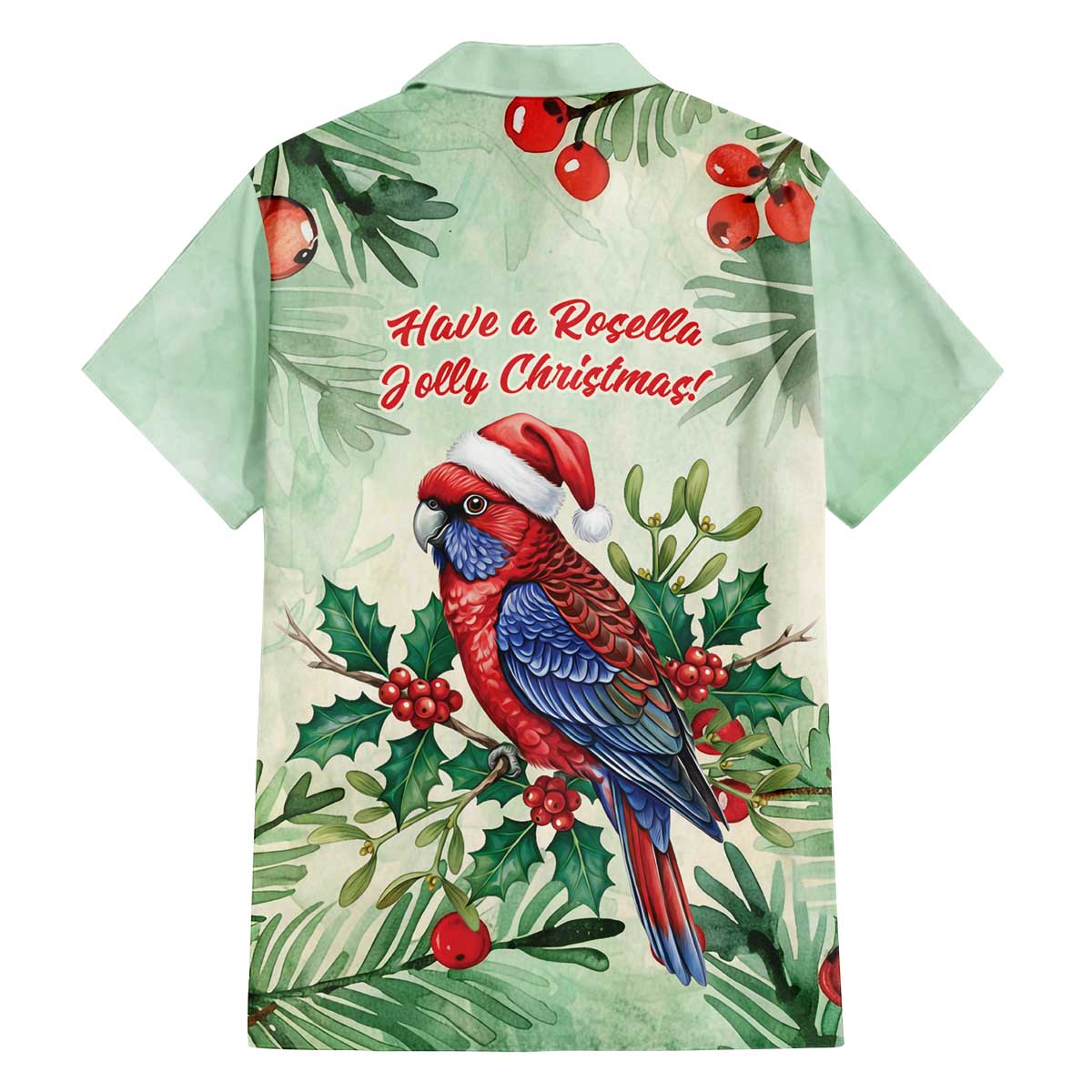 Watercolor Floral Crimson Rosella Family Matching Off The Shoulder Long Sleeve Dress and Hawaiian Shirt It’s Aussie Christmas Time! - Aussie Hoodie