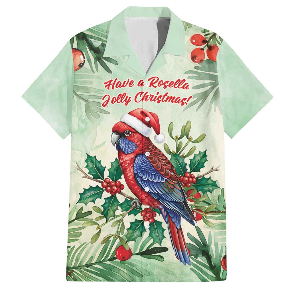 Watercolor Floral Crimson Rosella Family Matching Off Shoulder Maxi Dress and Hawaiian Shirt It’s Aussie Christmas Time! - Aussie Hoodie