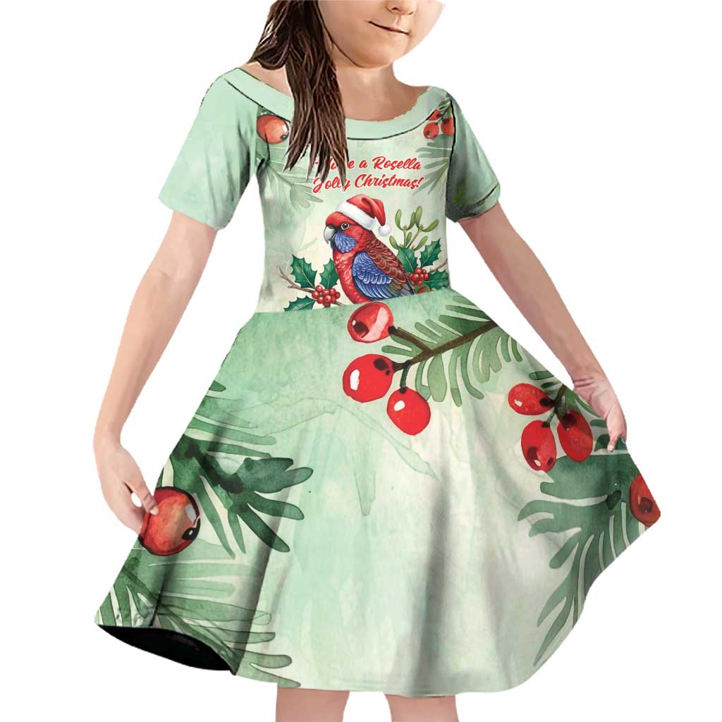 Watercolor Floral Crimson Rosella Family Matching Off Shoulder Short Dress and Hawaiian Shirt It’s Aussie Christmas Time! - Aussie Hoodie