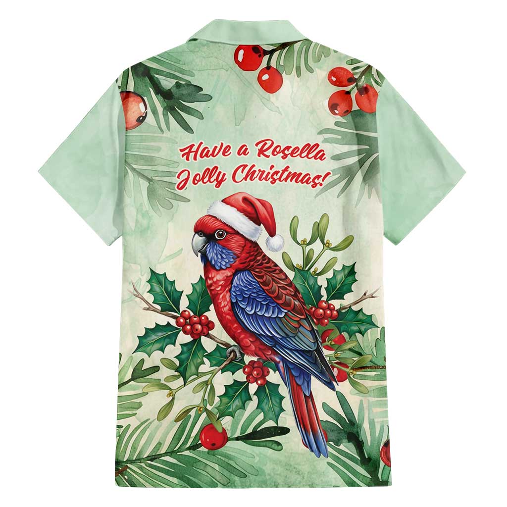 Watercolor Floral Crimson Rosella Family Matching Off Shoulder Short Dress and Hawaiian Shirt It’s Aussie Christmas Time! - Aussie Hoodie
