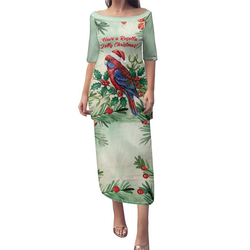 Watercolor Floral Crimson Rosella Family Matching Puletasi and Hawaiian Shirt It’s Aussie Christmas Time! - Aussie Hoodie