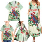 Watercolor Floral Crimson Rosella Family Matching Summer Maxi Dress and Hawaiian Shirt It’s Aussie Christmas Time! - Aussie Hoodie