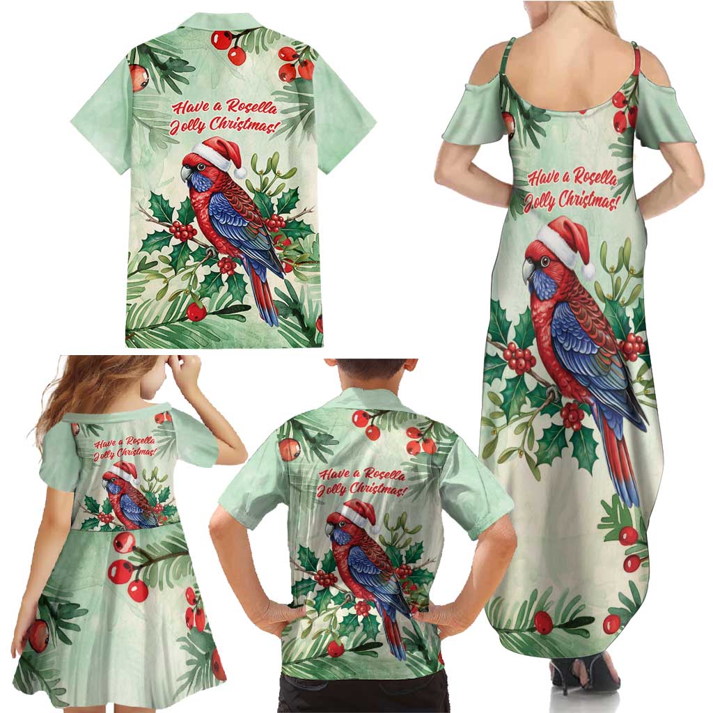 Watercolor Floral Crimson Rosella Family Matching Summer Maxi Dress and Hawaiian Shirt It’s Aussie Christmas Time! - Aussie Hoodie