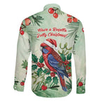 Watercolor Floral Crimson Rosella Family Matching Tank Maxi Dress and Hawaiian Shirt It’s Aussie Christmas Time! - Aussie Hoodie