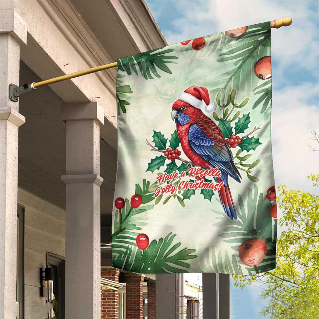 Watercolor Floral Crimson Rosella Garden Flag It’s Aussie Christmas Time! - Aussie Hoodie