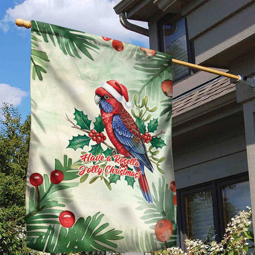 Watercolor Floral Crimson Rosella Garden Flag It’s Aussie Christmas Time! - Aussie Hoodie