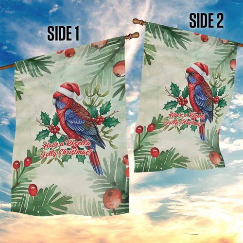 Watercolor Floral Crimson Rosella Garden Flag It’s Aussie Christmas Time! - Aussie Hoodie