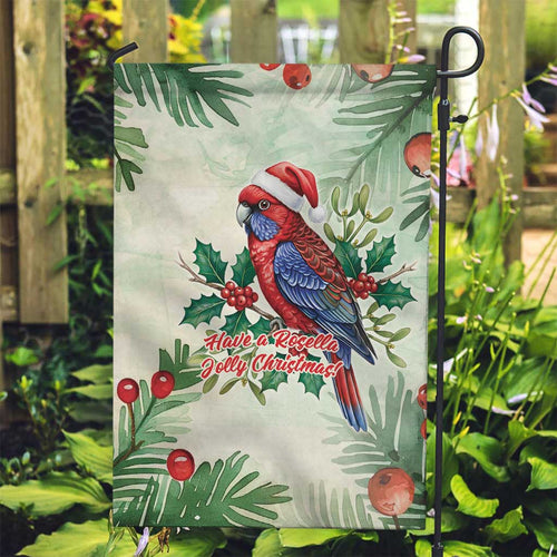 Watercolor Floral Crimson Rosella Garden Flag It’s Aussie Christmas Time! - Aussie Hoodie