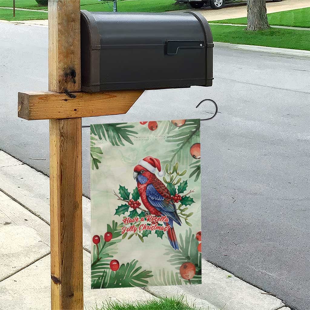 Watercolor Floral Crimson Rosella Garden Flag It’s Aussie Christmas Time! - Aussie Hoodie