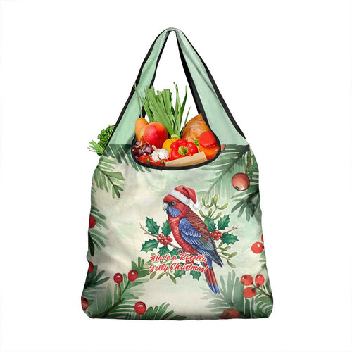 Watercolor Floral Crimson Rosella Grocery Bag It’s Aussie Christmas Time! - Aussie Hoodie