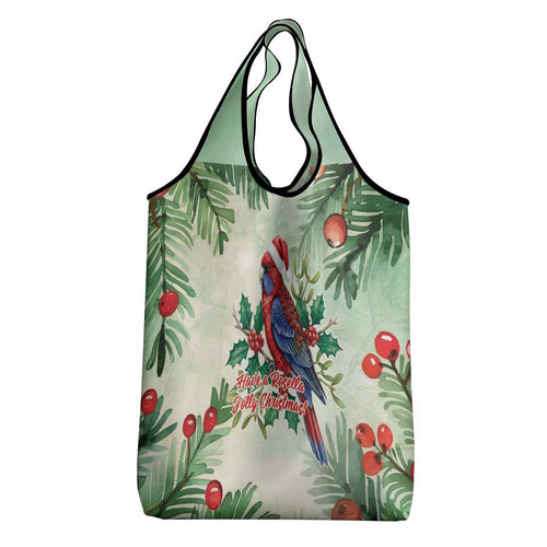 Watercolor Floral Crimson Rosella Grocery Bag It’s Aussie Christmas Time! - Aussie Hoodie