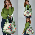 Watercolor Floral Crimson Rosella Grocery Bag It’s Aussie Christmas Time! - Aussie Hoodie