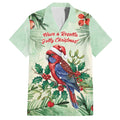 Watercolor Floral Crimson Rosella Hawaiian Shirt It’s Aussie Christmas Time! - Aussie Hoodie