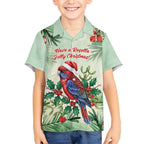 Watercolor Floral Crimson Rosella Hawaiian Shirt It’s Aussie Christmas Time! - Aussie Hoodie