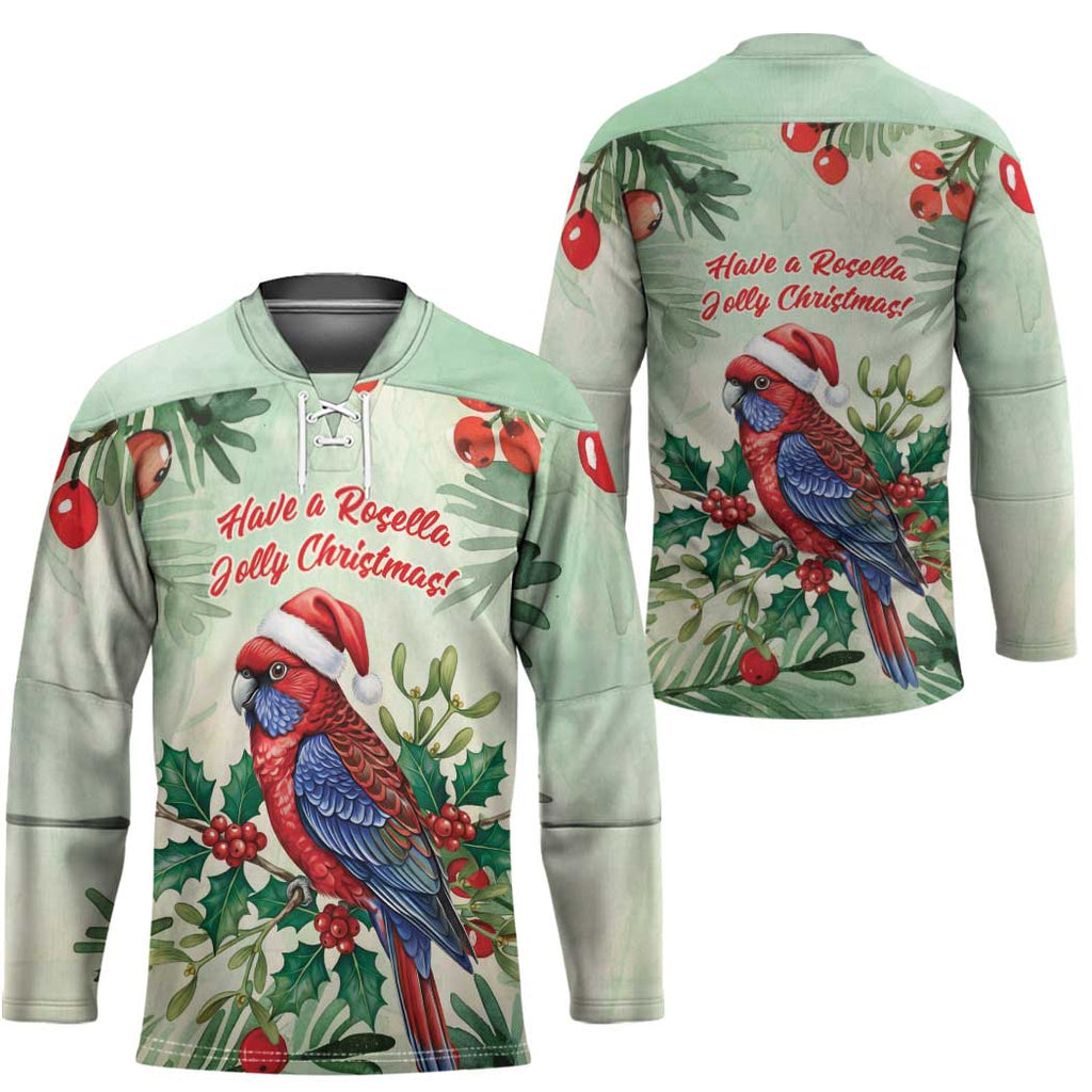 Watercolor Floral Crimson Rosella Hockey Jersey It���s Aussie Christmas Time! - Aussie Hoodie