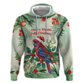 Watercolor Floral Crimson Rosella Hoodie It’s Aussie Christmas Time! - Aussie Hoodie