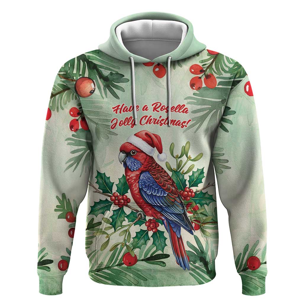 Watercolor Floral Crimson Rosella Hoodie It’s Aussie Christmas Time! - Aussie Hoodie