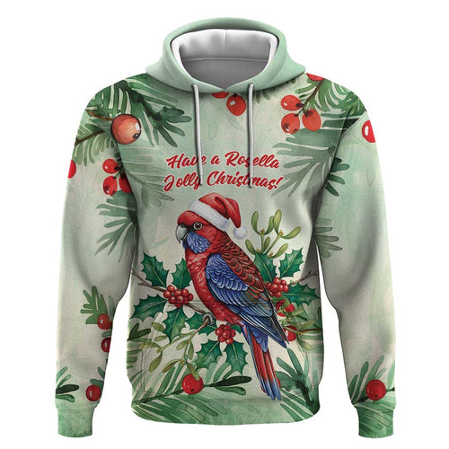 Watercolor Floral Crimson Rosella Hoodie It’s Aussie Christmas Time! - Aussie Hoodie