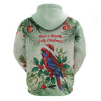 Watercolor Floral Crimson Rosella Hoodie It’s Aussie Christmas Time! - Aussie Hoodie