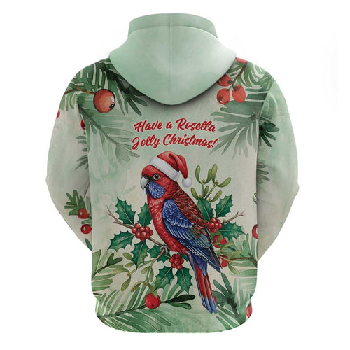 Watercolor Floral Crimson Rosella Hoodie It’s Aussie Christmas Time! - Aussie Hoodie